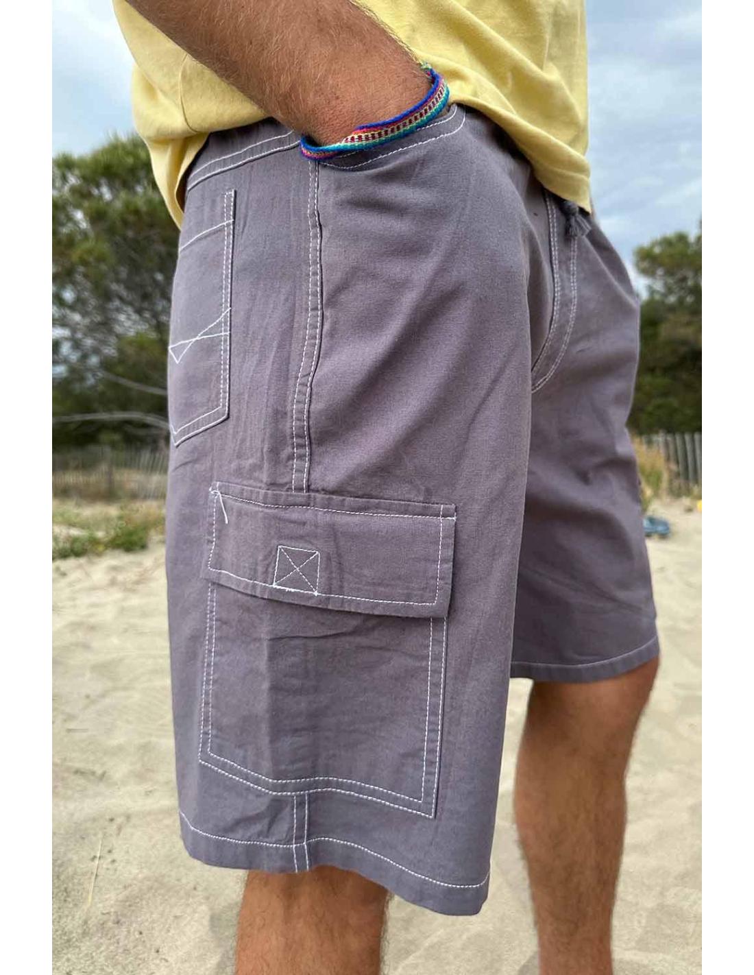 Short D'été Pour Garçon En Coton - Coupe Ample, Taille élastique Avec Cordon, Poches Latérales, Confortable Pour Jouer Et Se Détendre